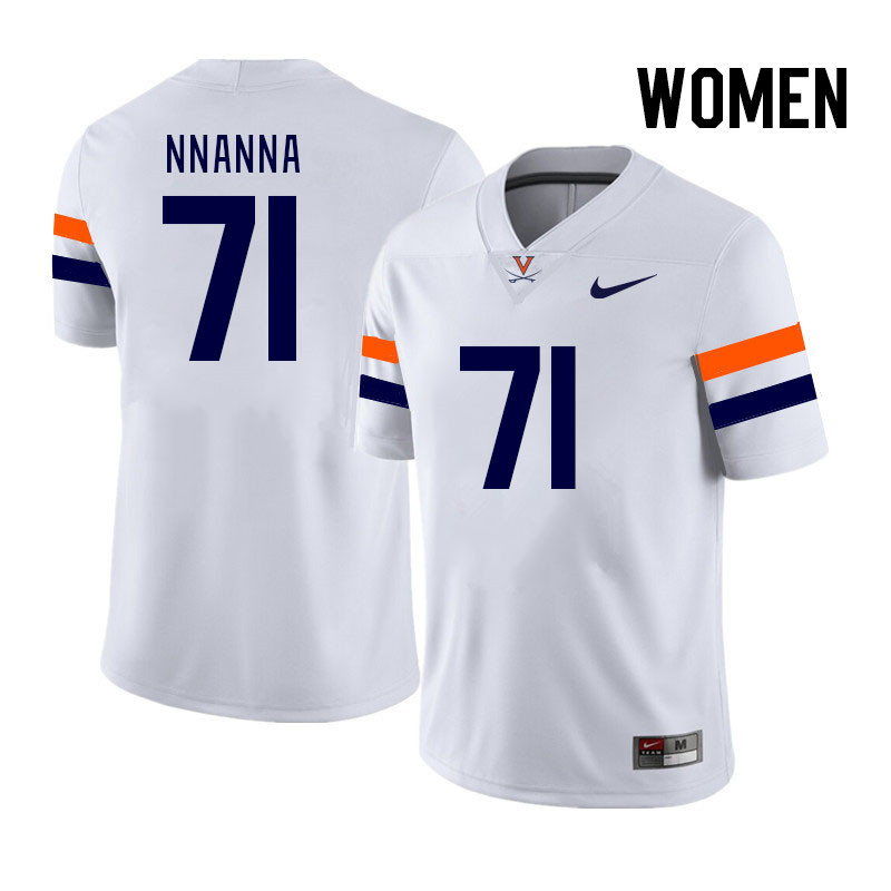 Women #71 Ugonna Nnanna Virginia Cavaliers College Football Jerseys Stitched Sale-White